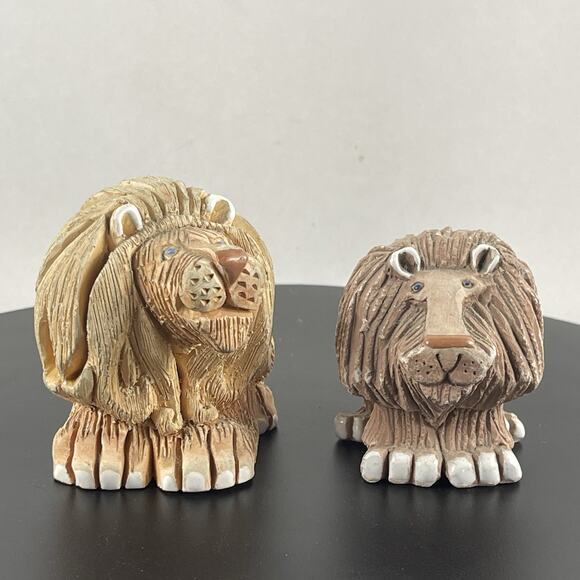 Two Vintage Artesania Rinconada Regal Lion Retired Uruguay Figurine - Picture 2 of 8
